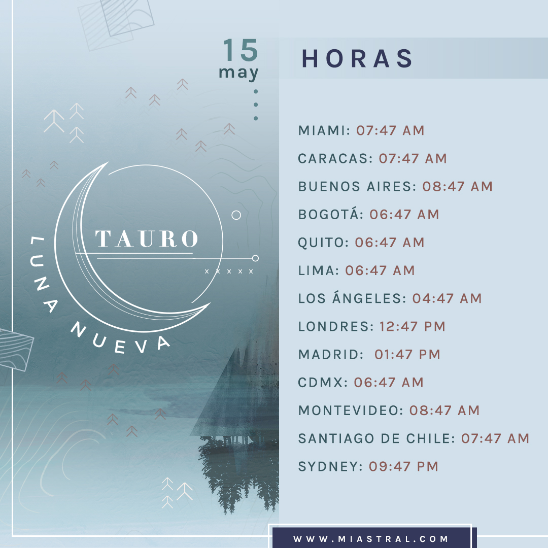 Luna Nueva en Tauro 2018
