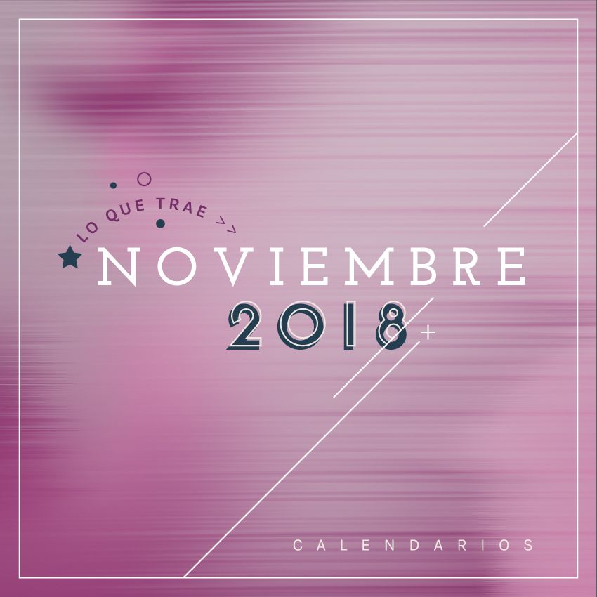 Calendario noviembre 2018