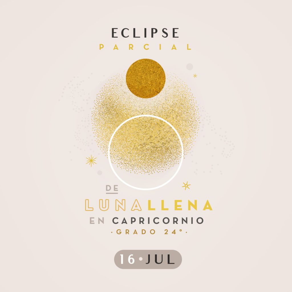eclipse parcial de luna llena en Capricornio