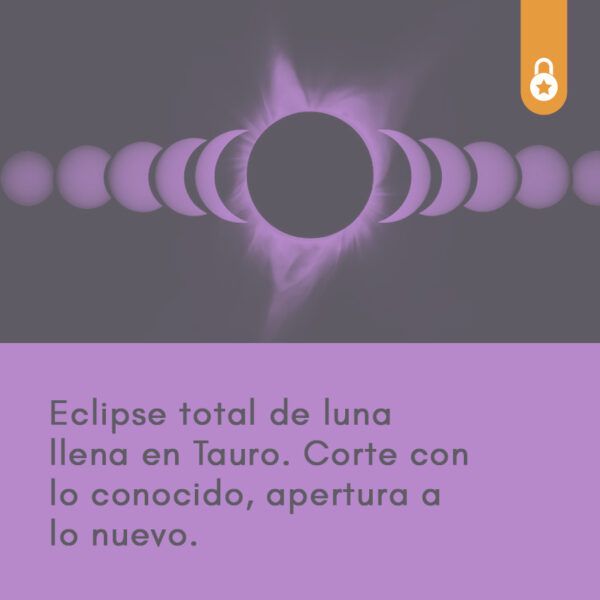 Información sobre eclipse total de Luna Llena en Tauro