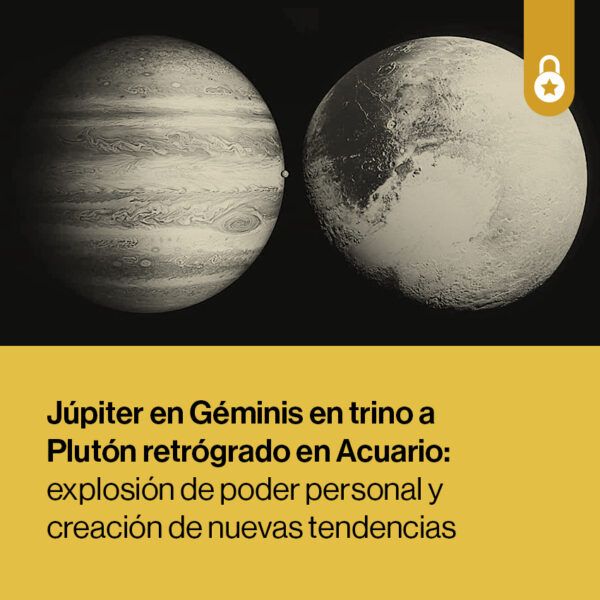 Portada Júpiter en Géminis trino Plutón Acuario