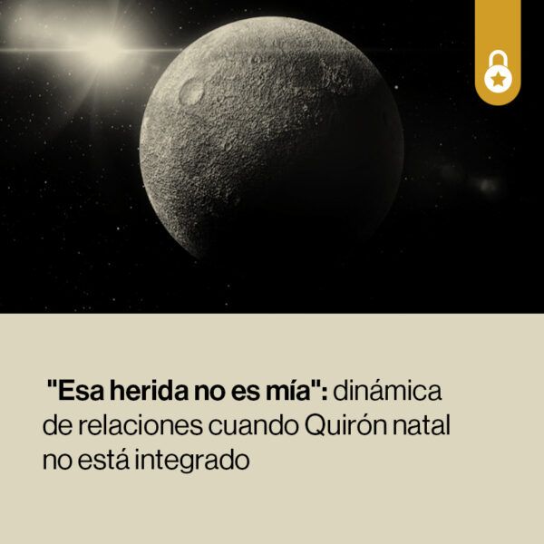 Portada dinámica en relaciones cuando Quirón natal no está integrado