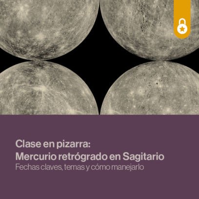 Clase en pizarra: Mercurio retrógrado en Sagitario. Fechas claves, temas y cómo manejarlo